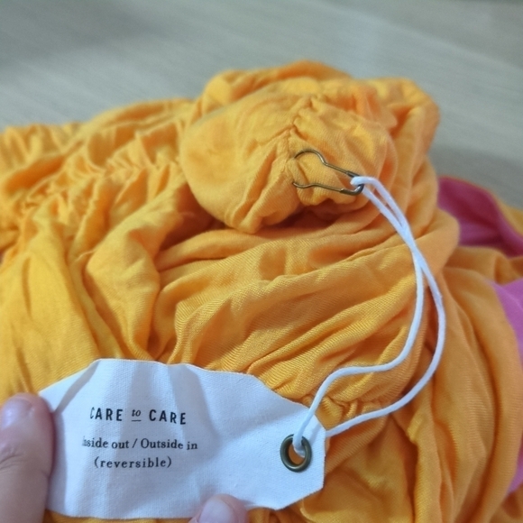 Anthropologie Pilcro Ruched Pink Orange Reversible Tank  Size Medium NWOT - Picture 4 of 4